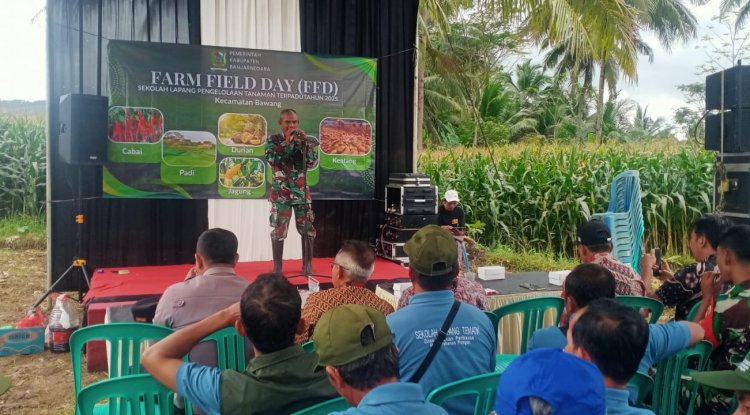Danramil 10/ Bawang Hadiri Farm Field Day & Sekolah Lapang Tanam Terpadu Tahun 2025 